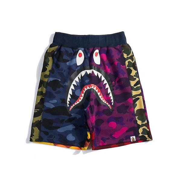 Bape hajshorts för män Y - Perfet blue and purple M(165-170CM)