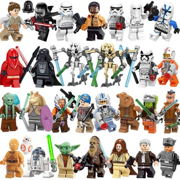 29 Star Wars minifigurer, inklusive Luke och Darth Vader - XF21 - 29 pcs