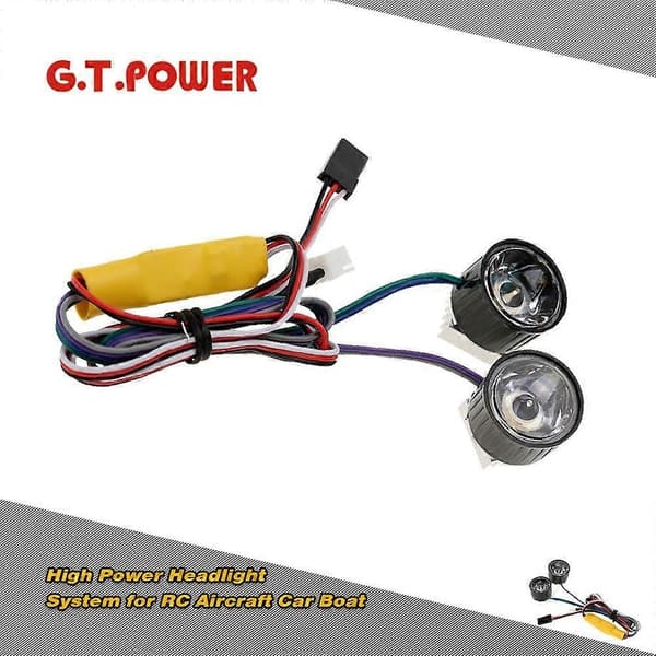 G.T.POWER Kraftig Forlygte System Kompatibelt med RC Fly Bil Båd - Perfekt