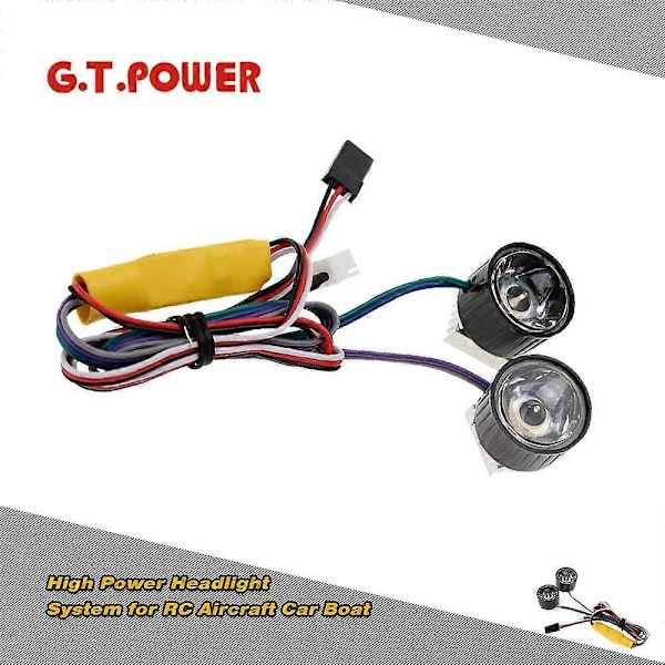 G.T.POWER Kraftig Frontlyssystem Kompatibelt med RC Fly Bil Båt-Perfekt