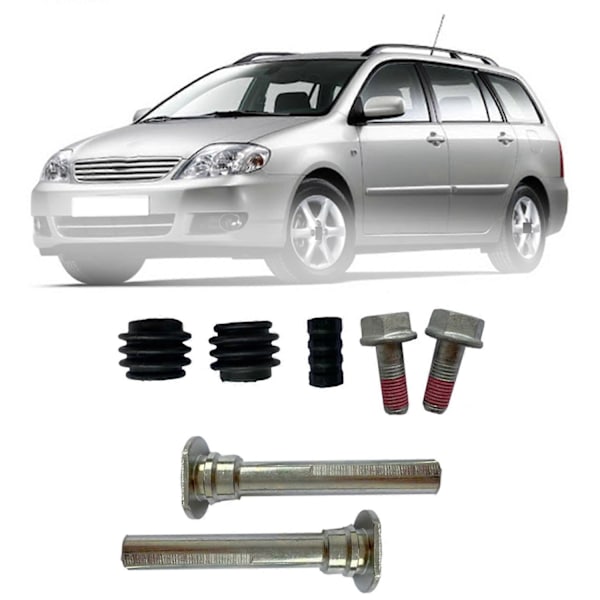 2X Bremsekaliber Gliderstift Guide Kit Kompatibel med Corolla E12 2002-2007 BCF1376A-Perfet