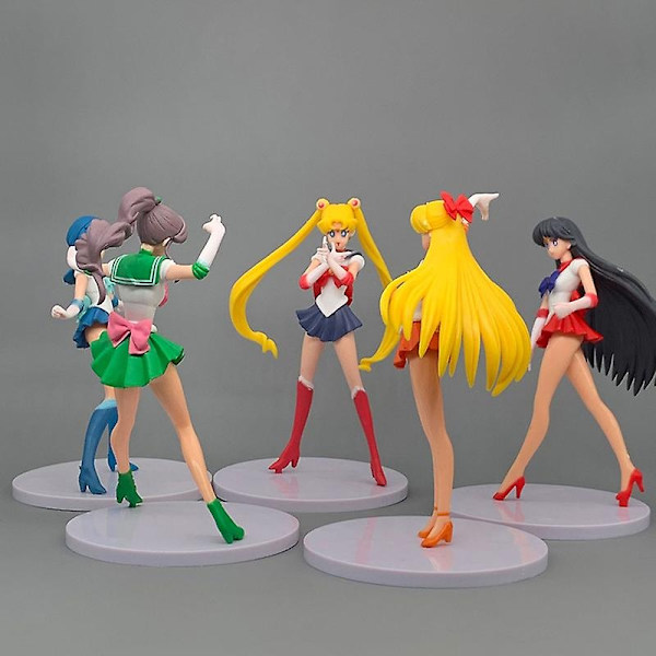 5 st/ set Sailor Moon Actionfigurer Modell Leksak Anime Collection Dekorationsdockor Shytmv - Perfet