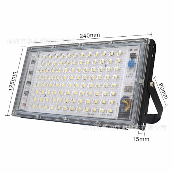 100W LED-ulkovalaisin, Vedenkestävä Ulkovalaisin Turvavalaisin, Erittäin Kirkas Työvalo Seinävalaisin Pihalle, Puutarhaan, Autotalliin, Lämmin ja Kylmä Värit - Täydellinen