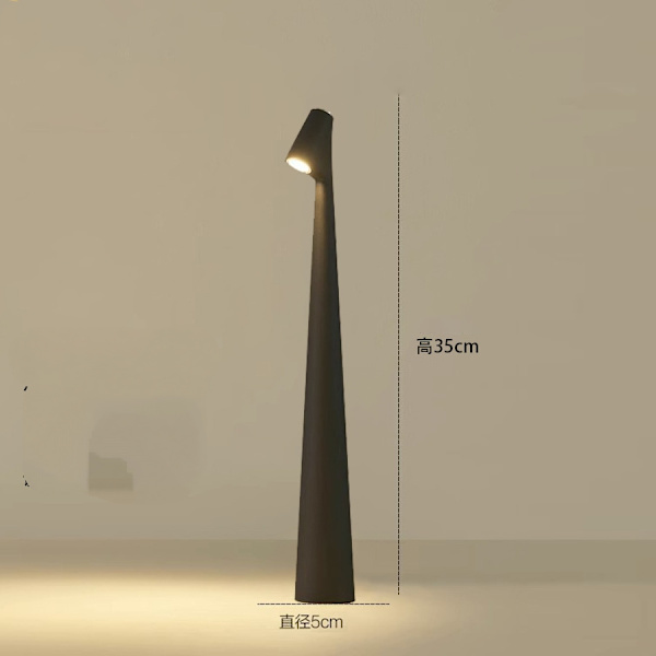 Trådløs bordlampe, oppladbar led bordlampe for innendørs utendørs bruk- Perfet 13.8 In 13.8 In Black