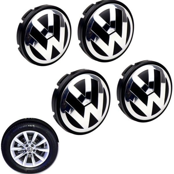 4. VW logo 56 mm hætte Fælgemblem Fælgmærke- Perfet