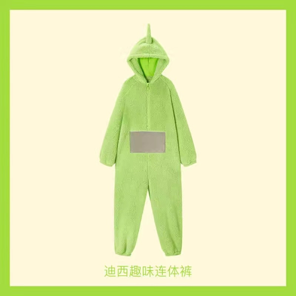 Teletubbies Kostym Vuxna Cosplay Djur Sovkläder Jumpsuit Po Teletubbies Vuxen M - Perfet Dipsy Teletubbies Adult S