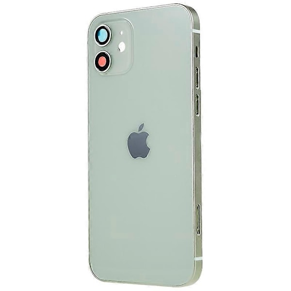 Kompatibel med iPhone 12 6.1 tommer Bak Batterideksel + Midtre Plate Ramme + Sideknapper Erstatning - Perfekt Style B