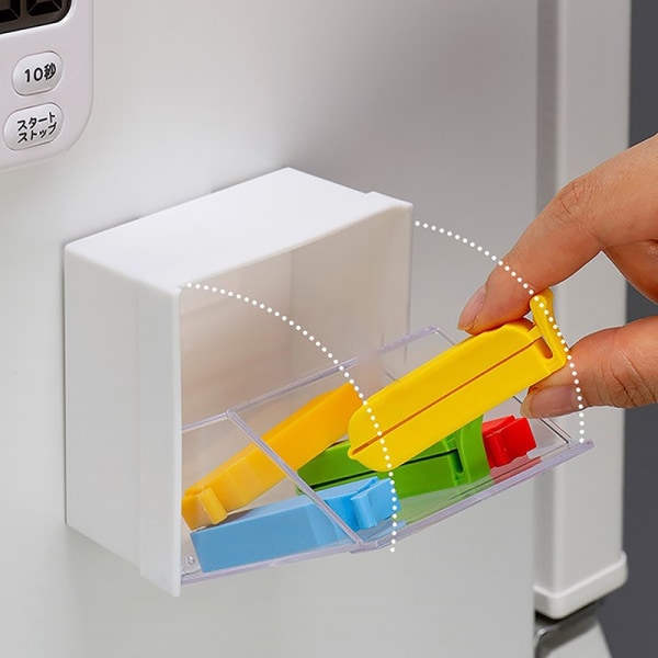 Magnetisk oppbevaringsholder Organizer med sterk magnet for kjøleskap - Perfet White one size