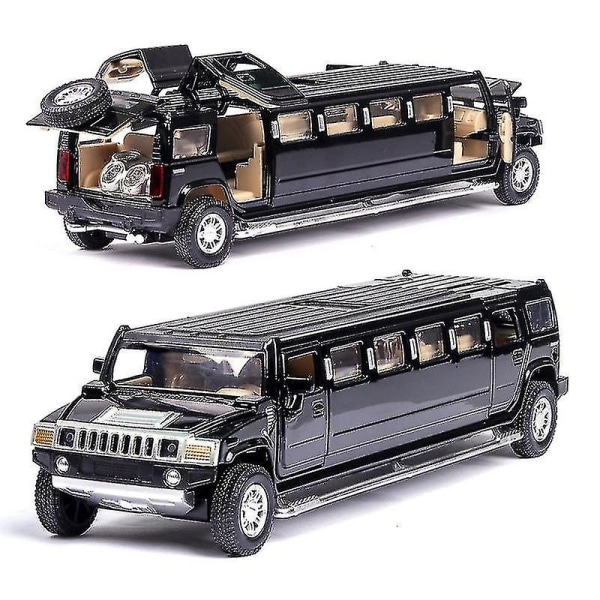 1:32 Land Rover Range Rover Extend Legering Limousine Metall Diecast Bilmodell Pull Back Blinkande Musikal Barn Leksak Fordon Present- Perfet