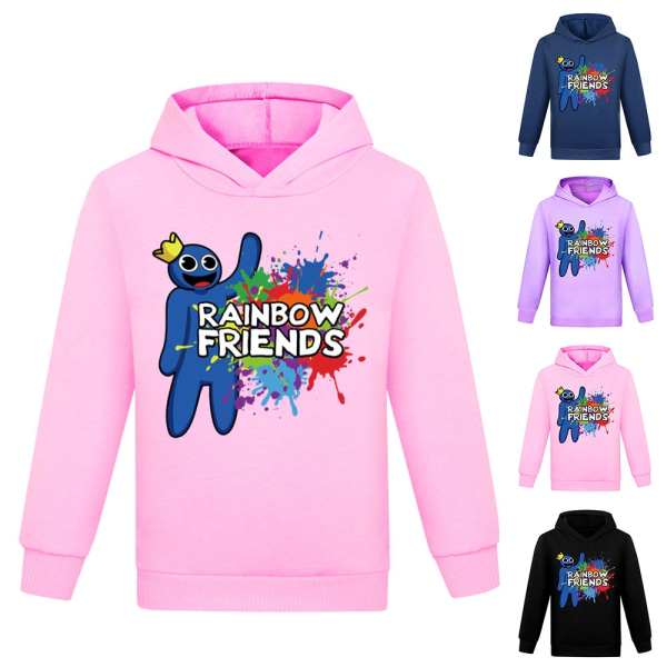 Roblox Rainbow Friends Børn Dreng Pige Hættetrøje Top Sweatshirt - Perfet Pink 150cm