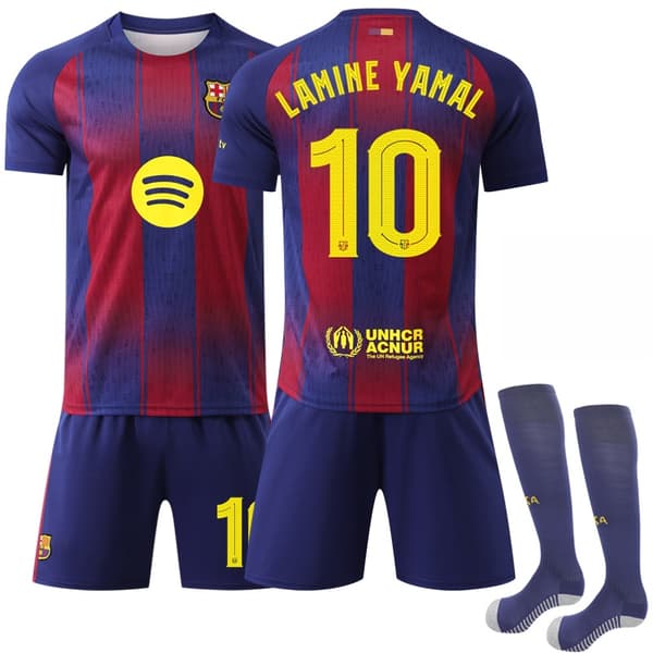 2025-2026 Barcelona Champions League version tröja nummer 10 Yamal - Perfekt 18