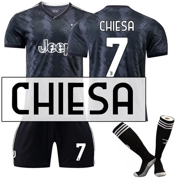 22-23 Juventus Kits fotballdrakt for treningsdress for voksne - perfekt CHIESA 7 XS