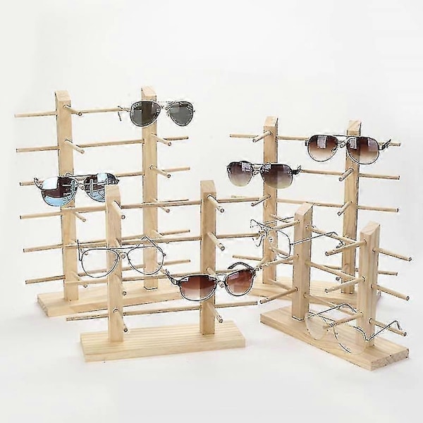 Briller i tre - Solbriller Display Stativ Hylle - Holdbar Brille Display Stativ - Perfekt 6