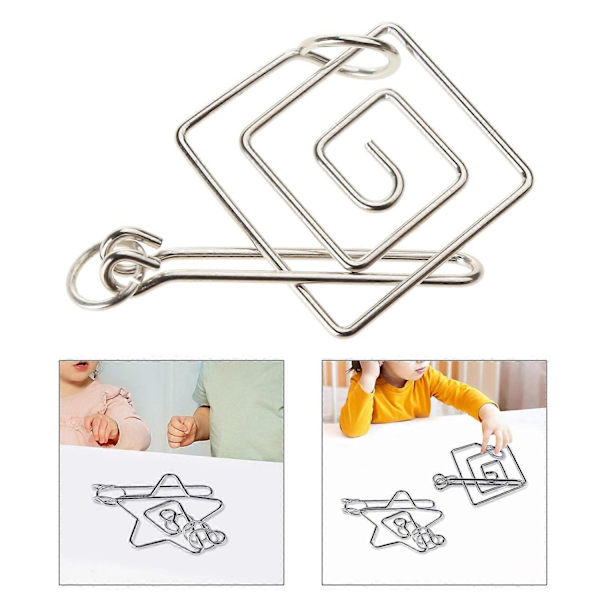 3D Puzzle Interlink Ringe Låst Op Spænde Labyrint Legetøj Dekomprimerende Rustfrit Metal Ringe Fidgets Hjernevrider til Studerende-Perfekt return ring