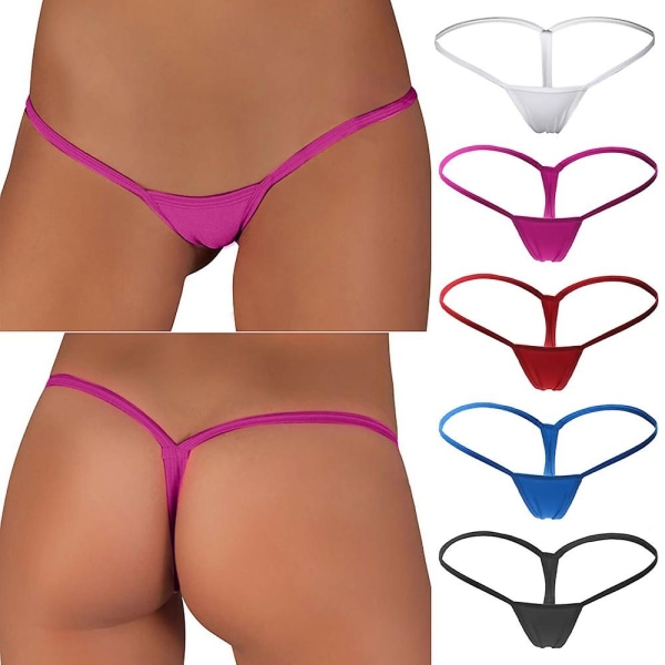 Sexy mini-thongs for kvinner Mikro G-strenger Undertøy Truser - Perfet Rose Red S