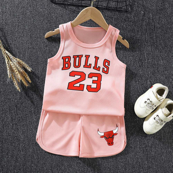 Børnebaskettrøje Bulls no. 23 pink - Perfet G23 90cm