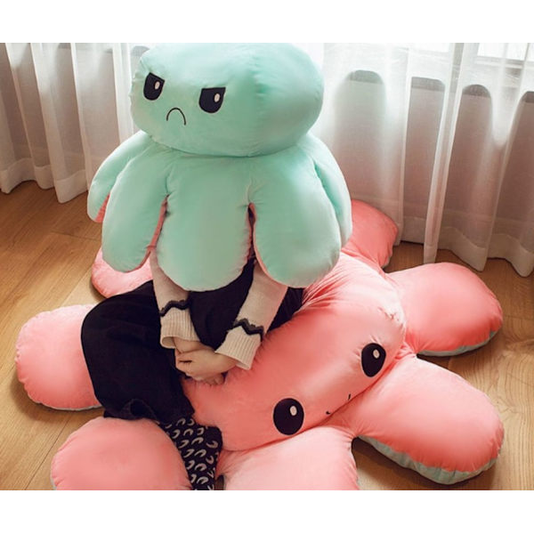 Super stor Flipped Octopus Dobbeltsidet Flipped Doll Octopus Doll cm - Perfet 130