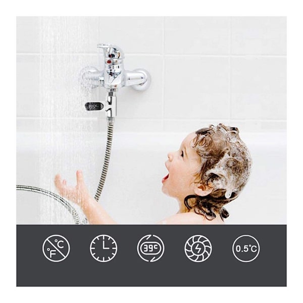 LED digital duschtemperaturdisplay 5℃-85℃ baby - Perfet