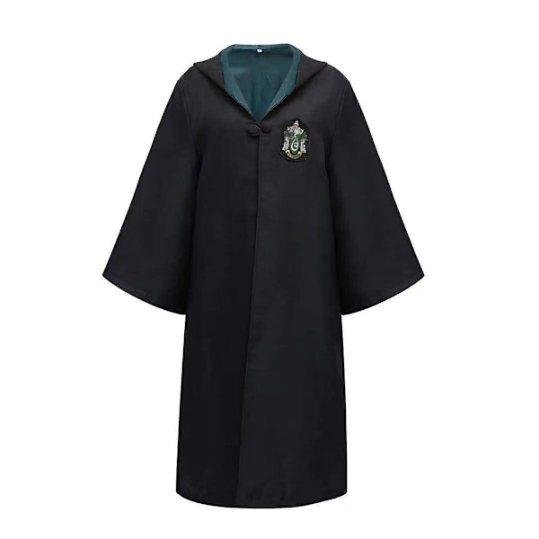 7-delad magisk trollkarl Harry Potter Cosplay-klänning upp kappa mantel Hogwarts skoluniform - Perfekt 1Pcs Green Aldut 2XL