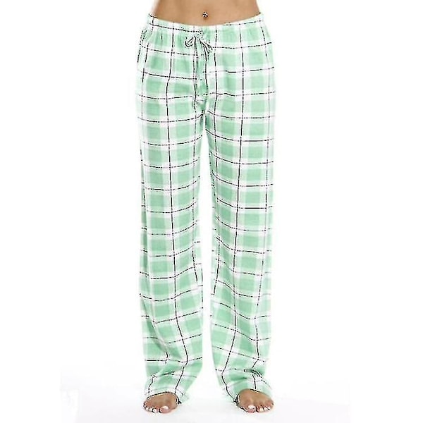 Mænds Bløde Flanel Ternet Pyjamasbukser - Perfekt green XL