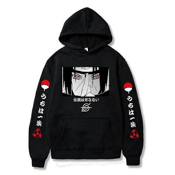 Uchiha Itachi Hoodie för Män Kvinnor Par Naruto Anime Sweatshirt Cosplay Huvtröja Toppar - Perfekt 2XL