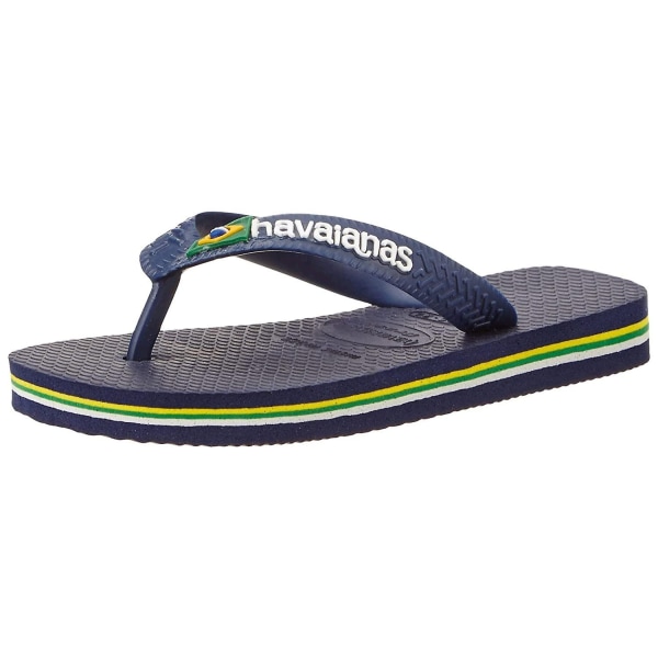 Havaianas Brazil sandal med flip flop-logotyp - Perfet Blue 13 US /