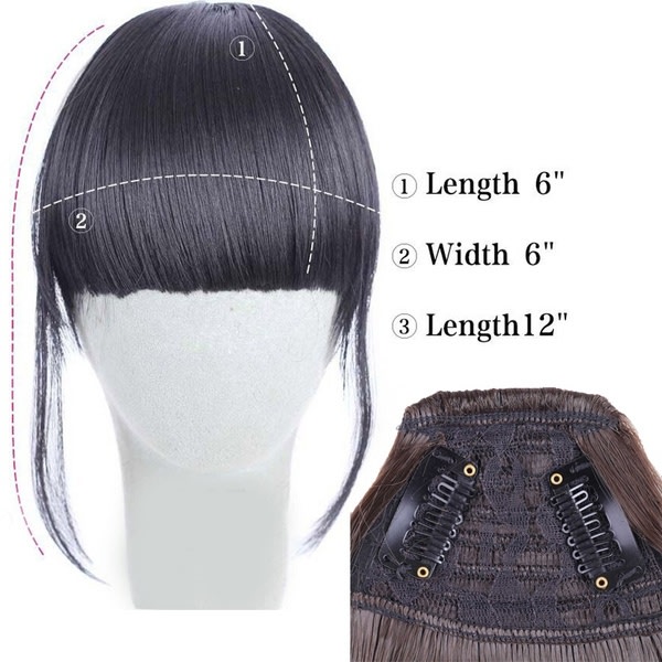 Womens Neat Bang Fringe Extensions Peruk Spets Hår Ornament - Perfet 27#