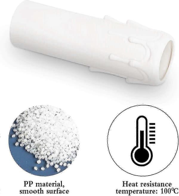 30 mm lysmansjetter for lysekroner - pakke med 10 hvite plastdeksler - Perfekt