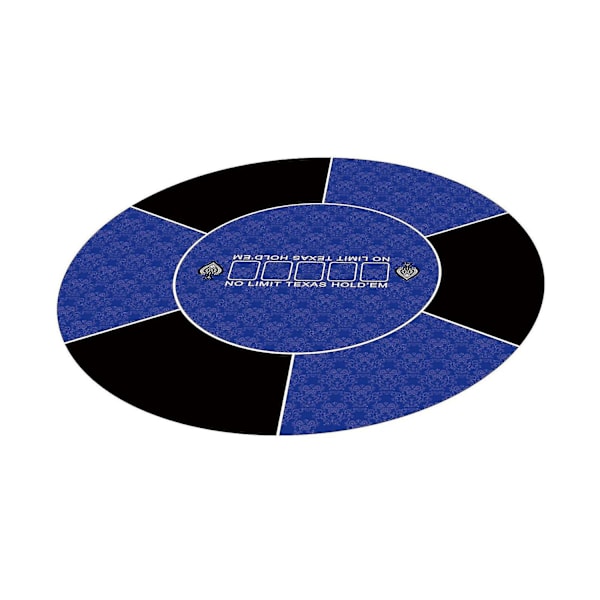 Professionel Pokermåtte Praktisk og bærbar pokermåtte egnet til temafest poker aften - perfekt Blue Round Pad