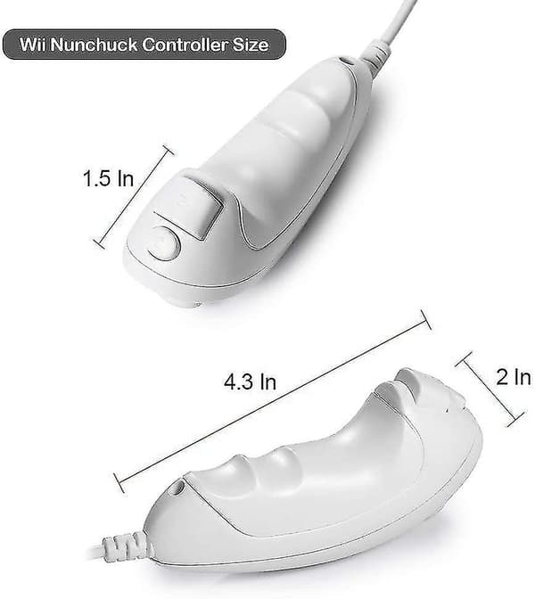 Wii Nunchuck-handkontroll, 2-pack Nunchuk-handkontroll ersättning - Perfet