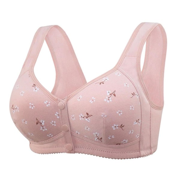 Stålringfri BH med frontknapp Pustende Camisole Bralette for Kvinner - Perfekt Cameo Brown 52 120