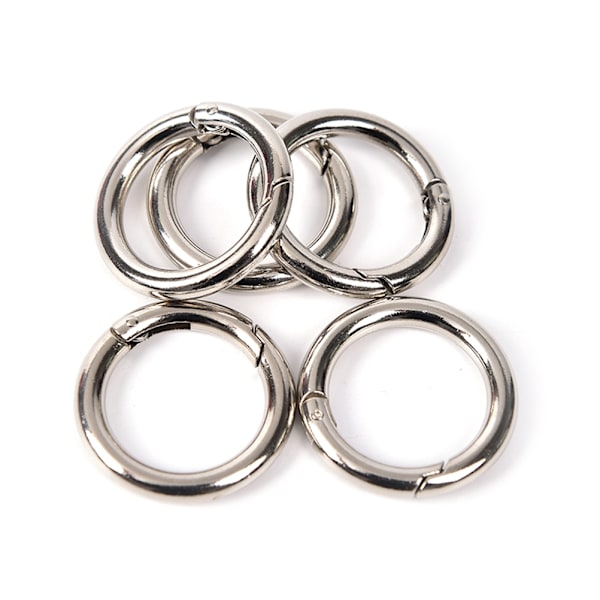 st Circle Metal Karbinhake Snap Rund Clip Hook Nyckelring - Perfet
