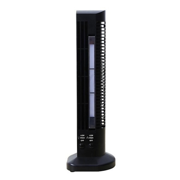 Vertical Towers Fan with Light Bar Non-Slip Sturdy Tabletop Airs Cooler for Living Room Office-Perfet Black 0