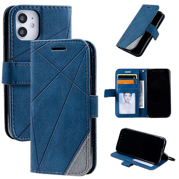 Fodral Kompatibelt med iPhone 11 Läder Magnetiskt Foliofodral med Korthållare Kompatibelt med iPhone 11-Perfet Blue