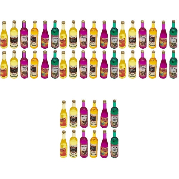 60 mini hustillbehör Charmiga vinflaskor Utsökt flaskdekorationer - Perfet 48 pcs 3.6X0.95CM