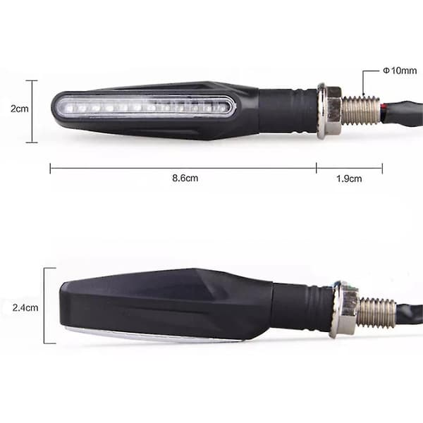 4 stk. motorcykel 12 led blinklys Blinklys Lys gul - Perfekt