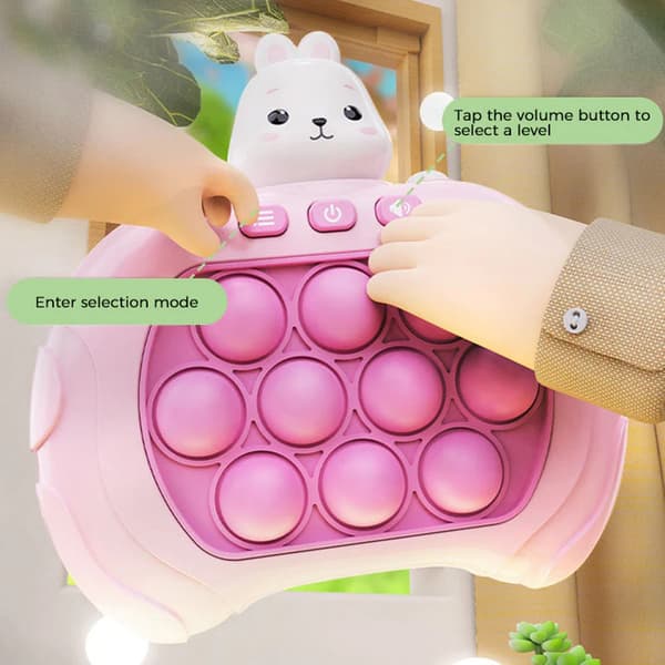 Lommespil til Børn Push Bubble Spillemaskine med Lys og Lyd Bærbar Hurtig Tryk Bubble Spillelegetøj