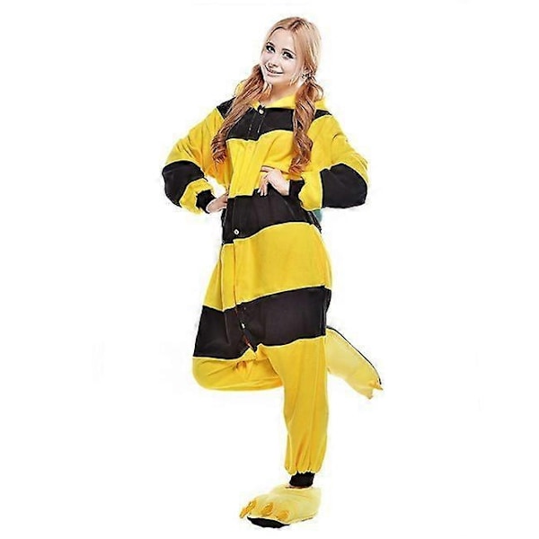 Unisex Mehiläisen Puku Hyönteinen Kokopuku Pyjama Halloween Joulu Yksikokoinen Pyjama Täydellinen S