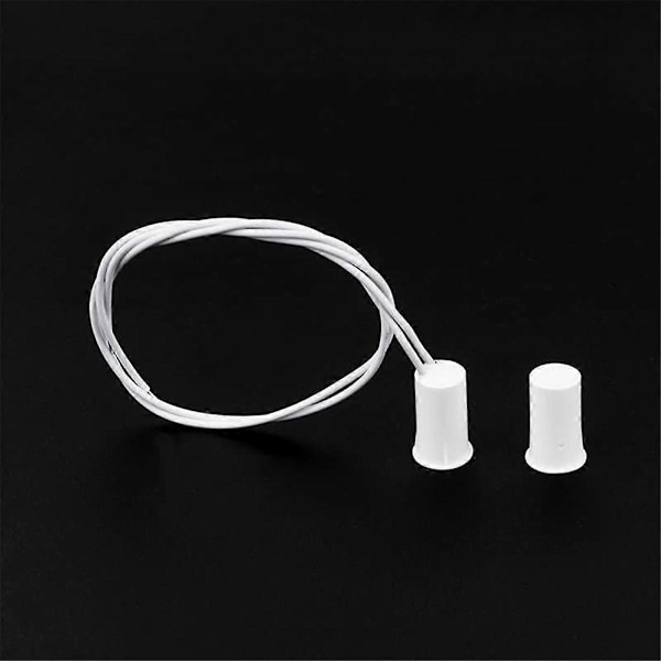 Magnetisk Dörrkontakt RC-33 NC Infälld Trådbunden Säkerhetsfönster Dörrsensor Larm Vit - (10 Set) - Perfekt