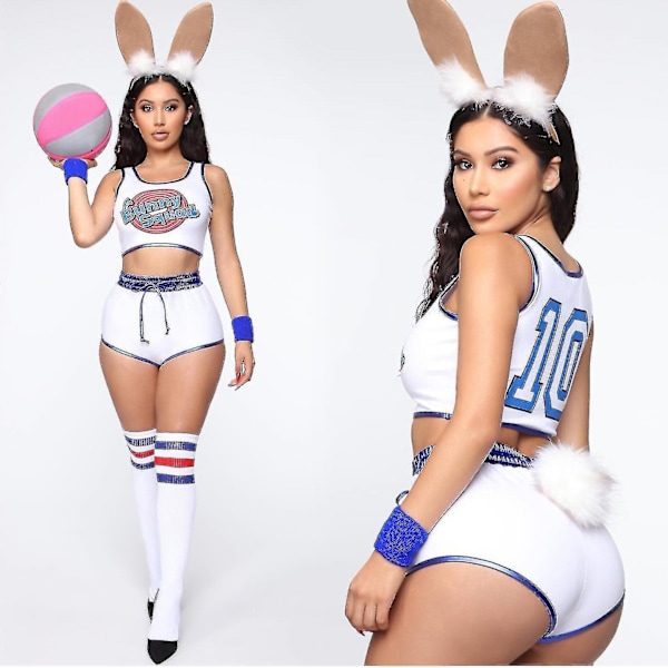 Space Lola Bunny Kanin Cosplay Kostume Kanin Bunny Jam Kostumer Kvinder Piger Halloween-Perfet 2XL