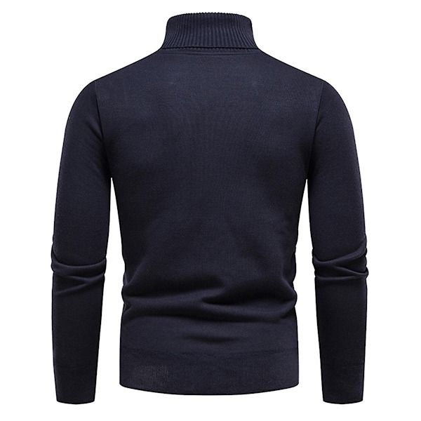 Yynuda Mænds Turtleneck Letvægts Slim Fit Trøje Casual Strikket Trøje - Perfet Dark  Grey L