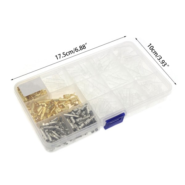 3,9 mm hon- och hanspadeterminaler isolerande hylsa Kit Wire Crimp Terminal Block Connector Sortiment Set- Perfet 360pcs