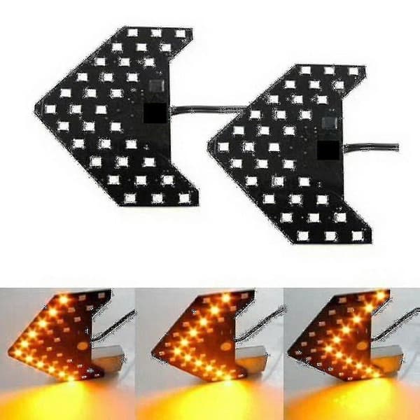 4 stk. gule 33-smd sekvensielle LED-piler for bil sidespeil blinklys - Perfekt