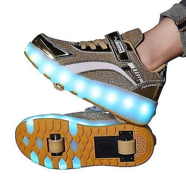 Børnesneakers Dobbelthjulssko Led Light Shoes 2fq7 - Perfet