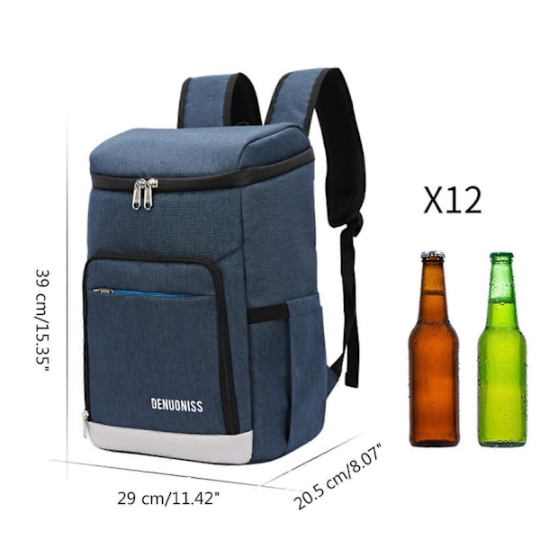 Isolerad Kylryggsäck Kylväskor Kylpaket Vattentät Termisk Lunchryggsäck för Resor Vandring Camping Picknickar-Perfekt blue