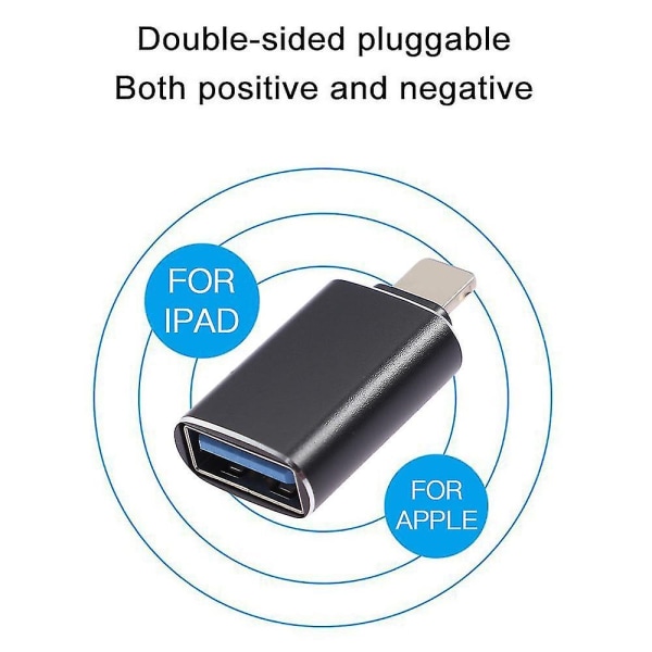 USB Adapter för Lightning Camera Data Converter SD Card Disk U Otg för Iphone 13 Mini 12 11 Pro Xs Max Xr X 7 8 Mer - Perfet Red
