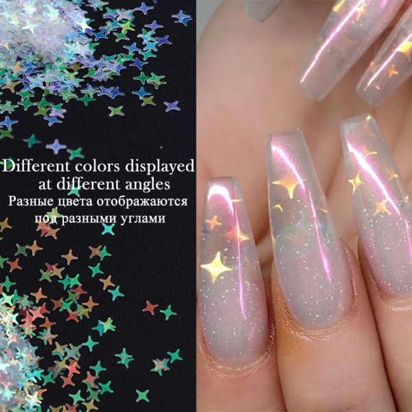 Nail Art Chip Glitter Butterfly Star Circle Heart Chip 1591 AB10 - Perfet 1613 TS3