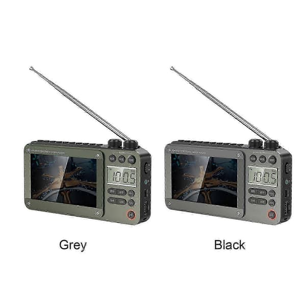 Højkvalitets TV og radio i lommeformat med Bluetooth-forbindelse til underholdning - Perfekt Grey