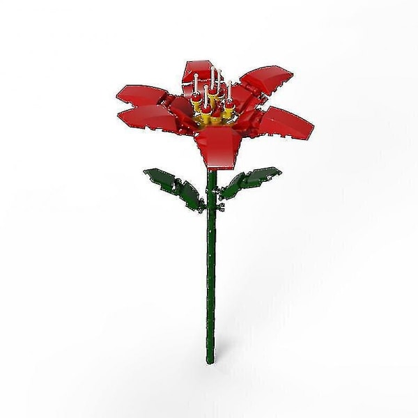 Romantisk Blomsterbuket Byggeklodser Legetøj DIY Hjem Dekoration Pottet Illustration - Perfekt Kapok