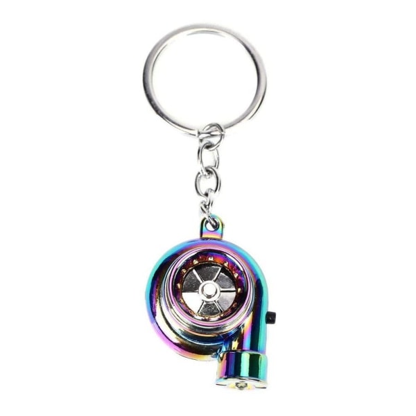 Bil Metall Nøkkelring Lyd Turbo Key Glidelager Spinnende Modell - Perfet